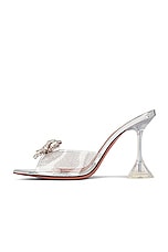AMINA MUADDI Rosie Glass PVC Slipper in Silver Glitter, view 5, click to view large image.