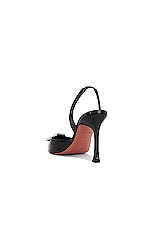 AMINA MUADDI Camelia Sling 90 Pump In Patent Black in Patent Black, view 3, click to view large image.