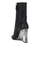 AMINA MUADDI Pernille Half Glass Bootie In Black in Black, view 3, click to view large image.
