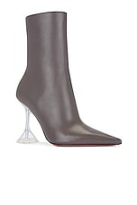 AMINA MUADDI Giorgia Glass Bootie in Grey, view 2, click to view large image.