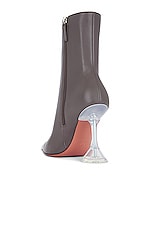 AMINA MUADDI Giorgia Glass Bootie in Grey, view 3, click to view large image.
