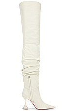 AMINA MUADDI Olivia Thigh High Nappa Boot in Almond, view 1, click to view large image.