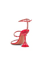 AMINA MUADDI Gilda Glass PVC Sandal in Red & Light Siam, view 3, click to view large image.