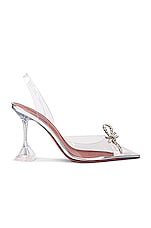 AMINA MUADDI Rosie Glass Heel in Transparent, view 2, click to view large image.