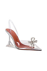 AMINA MUADDI Rosie Glass Heel in Transparent, view 3, click to view large image.