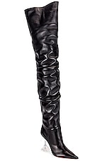 AMINA MUADDI Olivia Nappa Boot in Black, view 2, click to view large image.