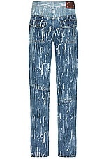 Andersson Bell Layered Wide Leg Jeans in Blue, view 2, click to view large image.