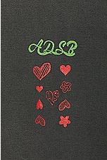 Andersson Bell Essential ADSB Hearts Card Hoodie in Charcoal, view 3, click to view large image.