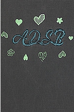 Andersson Bell Essential ADSB Hearts Card T-Shirt in Charcoal, view 3, click to view large image.