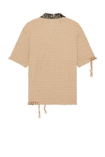 Andersson Bell Sapa Bubble Knit Polo in Beige, view 2, click to view large image.