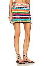 ALANUI Over the Horizon Skirt in Black Multicolor, view 2, click to view large image.