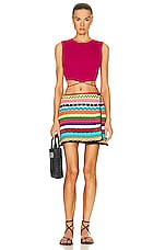 ALANUI Over the Horizon Skirt in Black Multicolor, view 5, click to view large image.