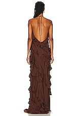 Anna October Renata Maxi Dress in Brown, view 3, click to view large image.
