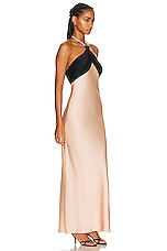 Anna October Klementina Maxi Dress in Black & Nude, view 2, click to view large image.