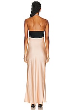 Anna October Klementina Maxi Dress in Black & Nude, view 3, click to view large image.
