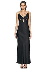 Anna October Violetta Maxi Dress in Black, view 1, click to view large image.