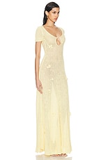 Anna October Avery Knitted Maxi Dress in Yellow, view 2, click to view large image.