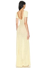 Anna October Avery Knitted Maxi Dress in Yellow, view 3, click to view large image.