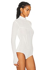 Anna October Cora Bodysuit in White, view 3, click to view large image.