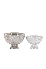 Anastasio Home Welcome Pots Set Of 2 in Oyster, view 2, click to view large image.