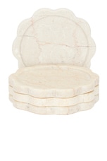 Anastasio Home Sun Coasters Set Of 4 in Oyster, view 2, click to view large image.