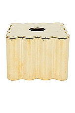 Anastasio Home Box Box Tissue Holder in Brass, view 1, click to view large image.