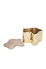 Anastasio Home Flo Box in Brass & Stone, view 3, click to view large image.