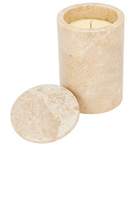 Anastasio Home Calabria Lidded Jar Candle in Oyster, view 1, click to view large image.