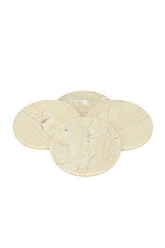 Anastasio Home Set Of Four Oversized Coasters in Matcha, view 3, click to view large image.