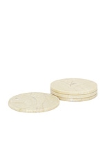 Anastasio Home Set Of Four Oversized Coasters in Matcha, view 4, click to view large image.