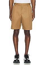 A.P.C. Short Crew in Camel, view 3, click to view large image.