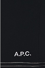 A.P.C. Short Bobby in Dark Navy, view 3, click to view large image.