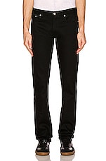 A.P.C. Petit Standard Straight Leg Jean in Black, view 3, click to view large image.
