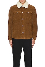 A.P.C. Trucker Jacket in Camel, view 5, click to view large image.