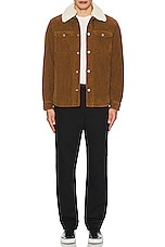 A.P.C. Trucker Jacket in Camel, view 6, click to view large image.