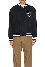 A.P.C. Micky Jacket in Bleu Fonce Chine, view 4, click to view large image.