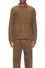 A.P.C. Joe Shirt in Taupe, view 4, click to view large image.