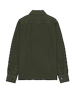 A.P.C. Basile Brodee Poitrine Shirt in Green, view 2, click to view large image.
