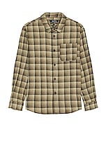 A.P.C. Trek Shirt in Dark Beige, view 1, click to view large image.