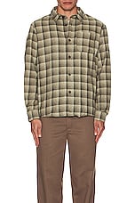A.P.C. Trek Shirt in Dark Beige, view 3, click to view large image.