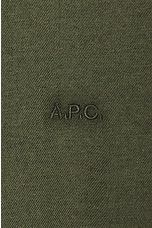 A.P.C. Vincent Shirt in Khaki, view 3, click to view large image.