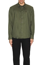 A.P.C. Vincent Shirt in Khaki, view 4, click to view large image.