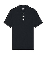 A.P.C. Polo Gregory in Navy, view 1, click to view large image.