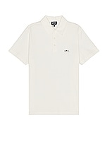 A.P.C. Austin Polo in White, view 1, click to view large image.