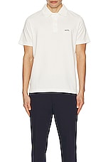 A.P.C. Austin Polo in White, view 4, click to view large image.