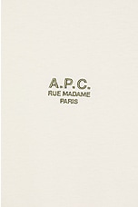 A.P.C. T-shirt New Raymond in Chalk, view 3, click to view large image.