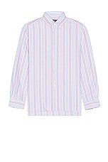 A.P.C. Chemise Mathias in Neon Pink, view 1, click to view large image.
