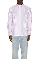 A.P.C. Chemise Mathias in Neon Pink, view 4, click to view large image.