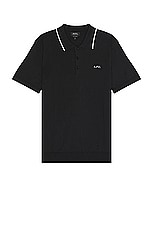 A.P.C. Polo Fynn in Faux Black, view 1, click to view large image.