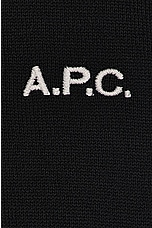 A.P.C. Polo Fynn in Faux Black, view 3, click to view large image.